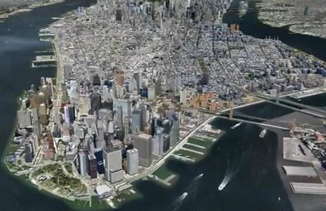 Google Earth　街　再現　ニューヨーク