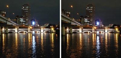 大阪中之島 水晶橋　平行法3Dステレオ立体写真
