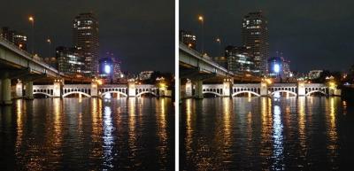 大阪中之島 水晶橋　交差法3Dステレオ立体写真