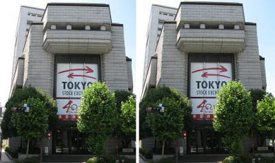 東京証券取引所 交差法ステレオ立体３Ｄ写真