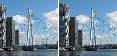 中央大橋と東京スカイツリー 平行法3D立体ステレオ写真