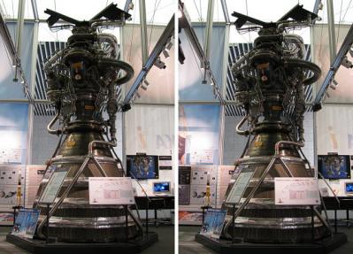 JAXAi Ｈ2Ａロケット用LE-7Aエンジン 平行法ステレオ立体３Ｄ写真