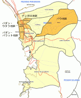 パダン市地図と給水場所