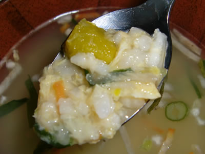 ファンケル発芽米使用ローカロぞうすい　緑黄色野菜と玉子のぞうすい　野菜がいっぱい