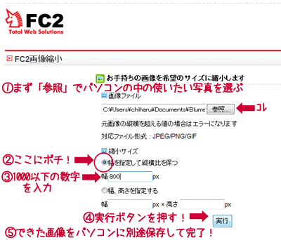 FC2縮小の使い方