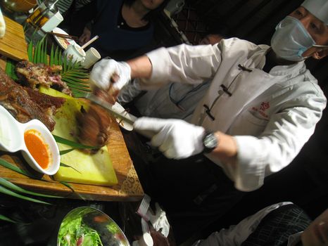 パオでモンゴル料理（西贝九十九顶毡房） in 中国北京9