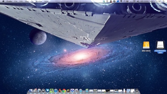 Os X Lionのデフォルト壁紙の一つをstar Warsのワンシーンのようにしてしまった Kokopelli Make On A Mac