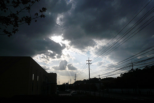 岡山　空　雲間からの光