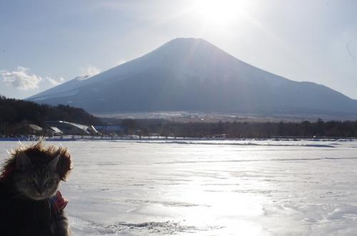 山中湖は雪景色です！06