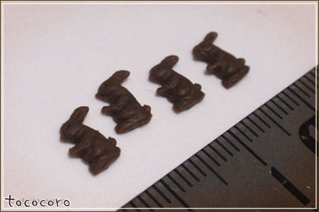 ミニチュアウサギ型チョコレート