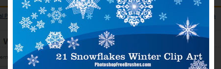 21 Winter Clip Art Photoshop Brushes