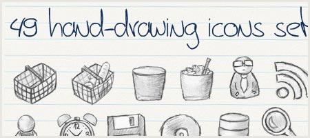 49 hand-drawing icons set
