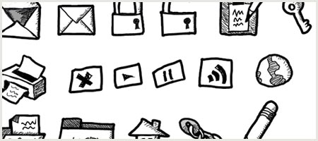 Free Hand-Draw Sketched Website / Blog Icons