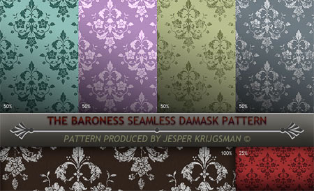 The Baroness damask pattern