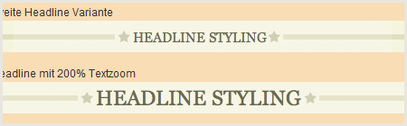 Headline Elemente mit CSS stylen