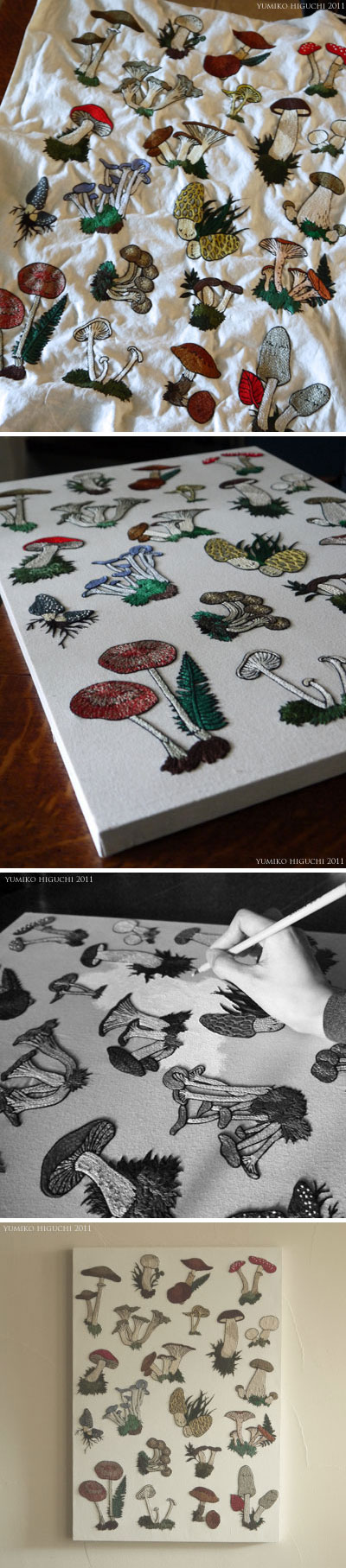 Mushrooms-Embroidery